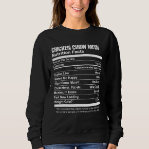 Sudadera Hechos de nutrición de carne de pollo