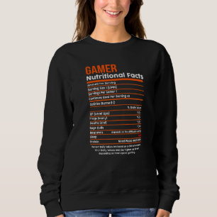 Sudadera Hechos De Nutrición De Jugadores T Para Videojuego