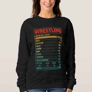 Sudadera Hechos de Nutrición de Lucha Fan de Luchador Artis