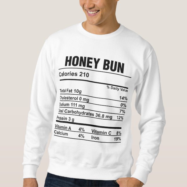 Sudadera Hechos de nutrición Diversión de gracias Alimento  (Anverso)