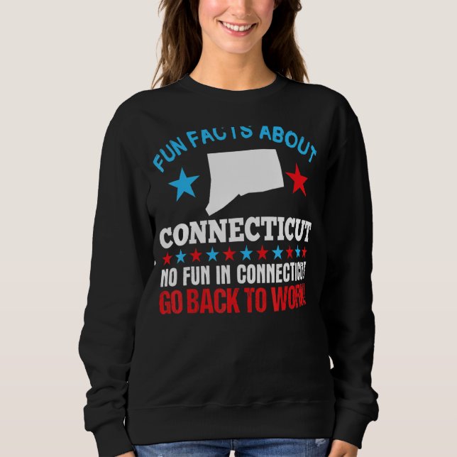 Sudadera Hechos divertidos sobre Connecticut Sin Diversión  (Anverso)