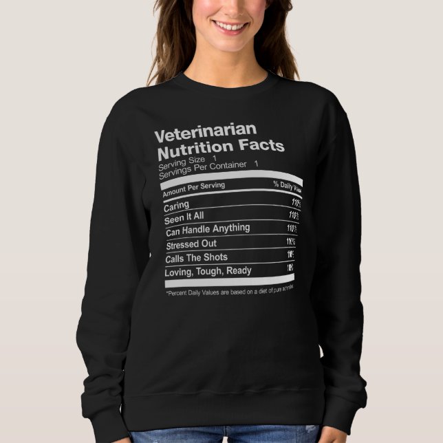 Sudadera Hechos divertidos sobre la nutrición de los vetera (Anverso)