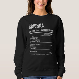 Sudadera Hechos Nutricionales Brionna Para Mujeres Sirviend