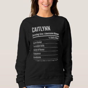 Sudadera Hechos Nutricionales Caitlynn Para Mujeres Sirvien