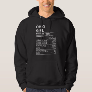 Sudadera Hechos nutricionales de chica de Ohio OH mujeres e