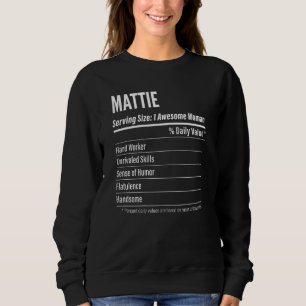 Sudadera Hechos Nutricionales De Mattie Que Sirven Para Cal