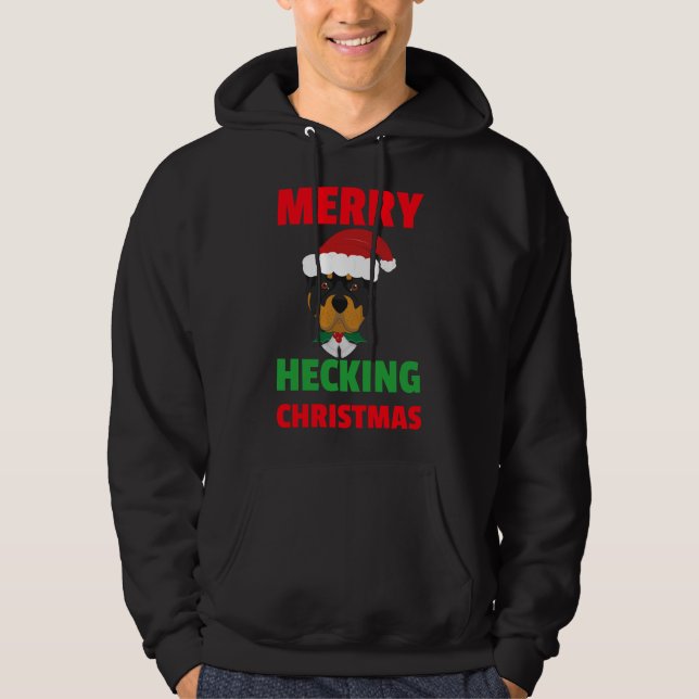 Sudadera Hecking Bamboozled Rottweiler Navidades (Anverso)
