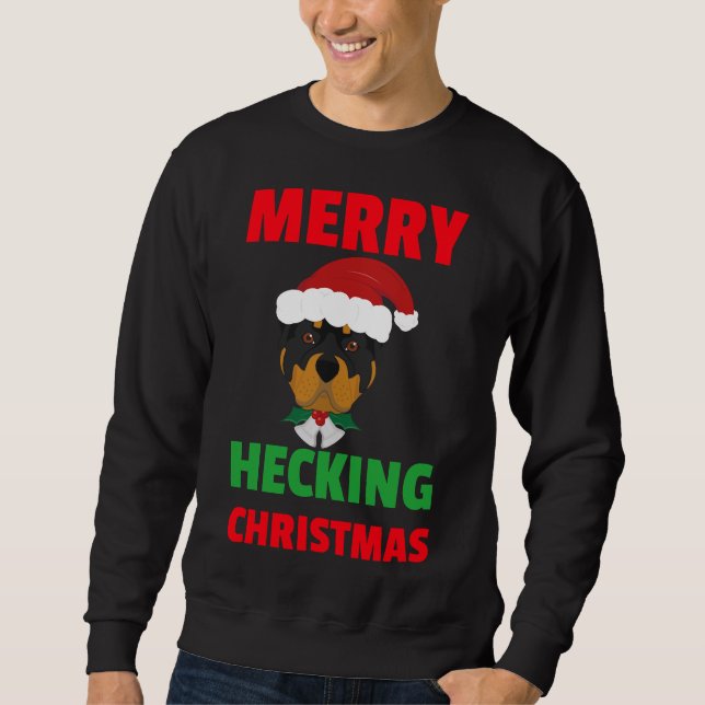 Sudadera Hecking Bamboozled Rottweiler Navidades (Anverso)