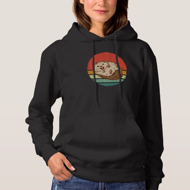 Sudadera Hedgehog Hedgehogs Pricky Hoglet Retro Sunset (Anverso)