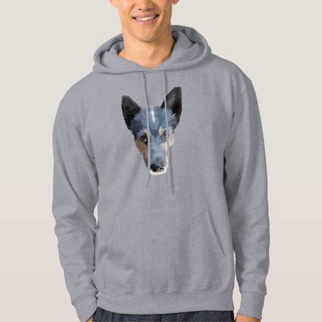 Sudadera Heeler azul/perro australiano del ganado (Anverso)