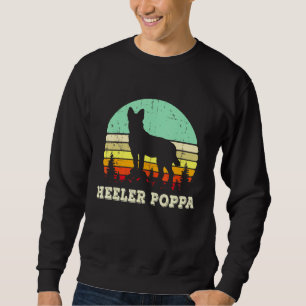 Sudadera Heeler azul rojo Poppa Perro de ganado australiano