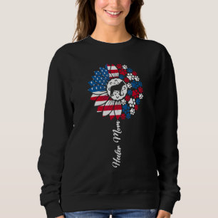 Sudadera Heeler Mamá Bandera Americana Azul Rojo Australian