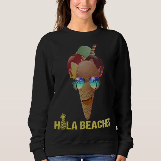 Sudadera Helado Cream Man Hola Bebe Verano Hawái (Anverso)