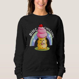Sudadera Helado de Bing Chilling Hámster Dank Meme Viral Qu