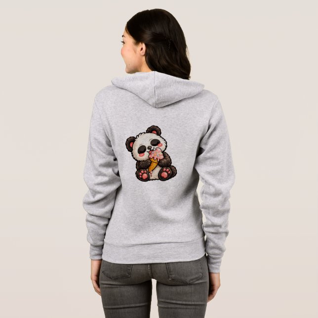 Sudadera Helado de Panda Adorable (Reverso completo)