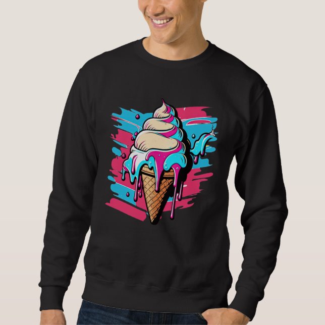 Sudadera Helado Synthwave 80s Retrowave Estética  1 (Anverso)