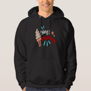 Sudadera Helado Vintage Bing Chilling Cita Meme de Moda