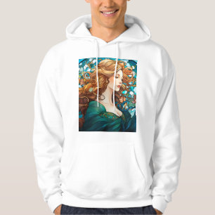 Sudadera Helena - Mujer rubia oscura en estilo Art Nouveau