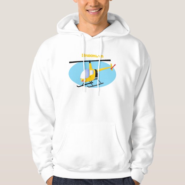 Sudadera Helicóptero de personalizado alegre amarillo lindo (Anverso)