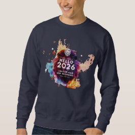 Sudadera Hello 2026 Minimalist Sparkler Premium Basic