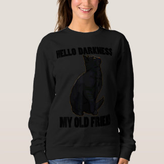 Sudadera Hello Darkness My Old Friend  Pet  Men Dark Cat