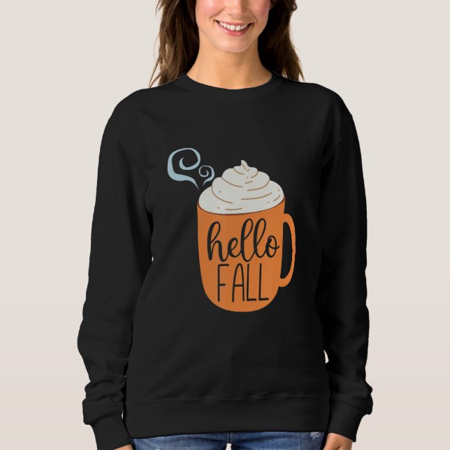 Sudadera Hello Fall Coffee Hot Cocoa (Anverso)