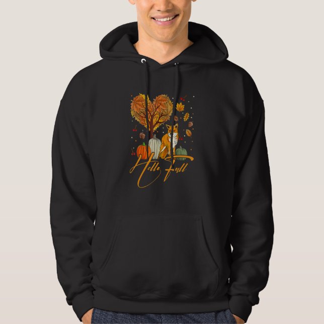 Sudadera Hello Fall Cute Fox Animal Otumn (Anverso)