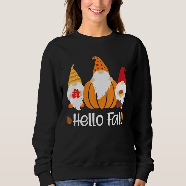 Sudadera Hello Fall Gnomes (Anverso)
