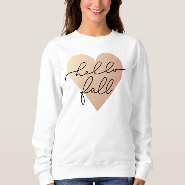 Sudadera Hello Fall Love Heart (Anverso)