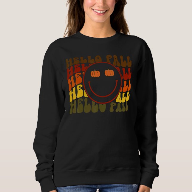 Sudadera Hello Fall  Thanksgiving Matching Family Autumn Ph (Anverso)