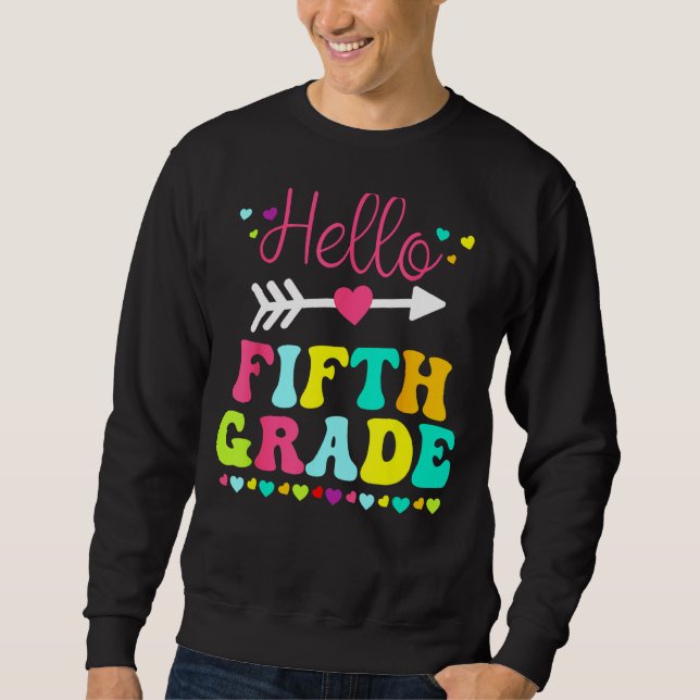 Sudadera Hello Fifth Grade Team 5th Grade Back To School Te (Anverso)