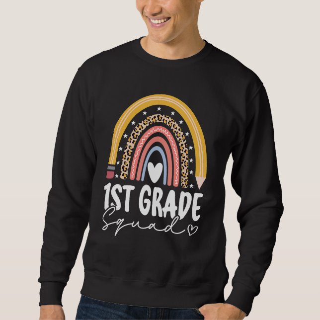 Sudadera Hello First Grade Back To School 1st Grade Teacher (Anverso)
