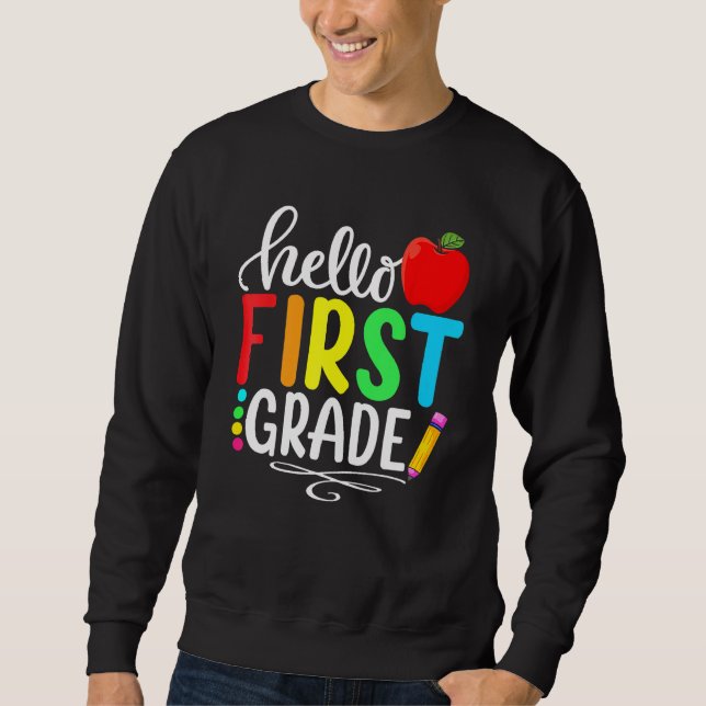 Sudadera Hello First Grade Team 1st Grade Back To School Te (Anverso)