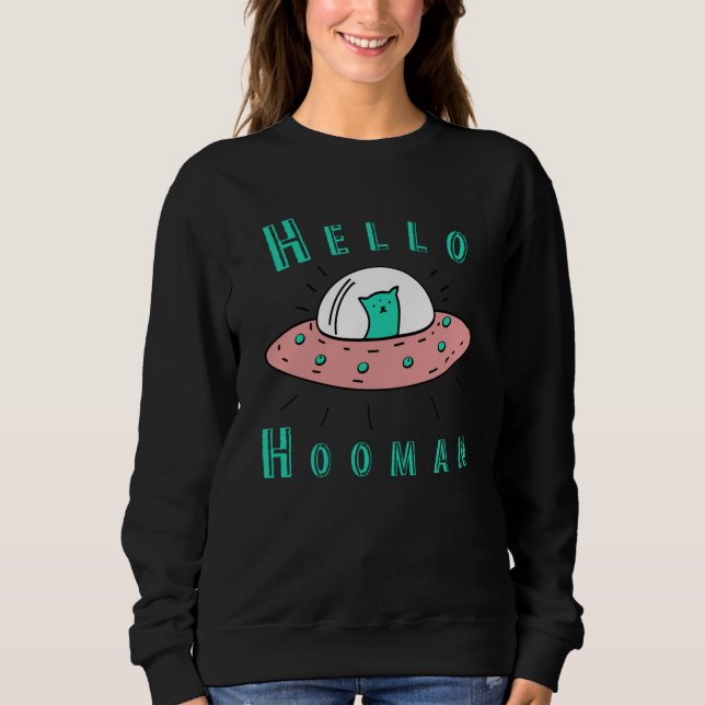 Sudadera Hello Hooman Human (Anverso)