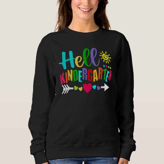 Sudadera Hello Kindergarten Back To School Teachers Student (Anverso)