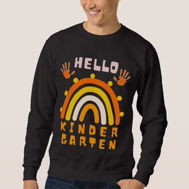 SUDADERA HELLO KINDERGARTEN - GUAY RAINBOW (Anverso)