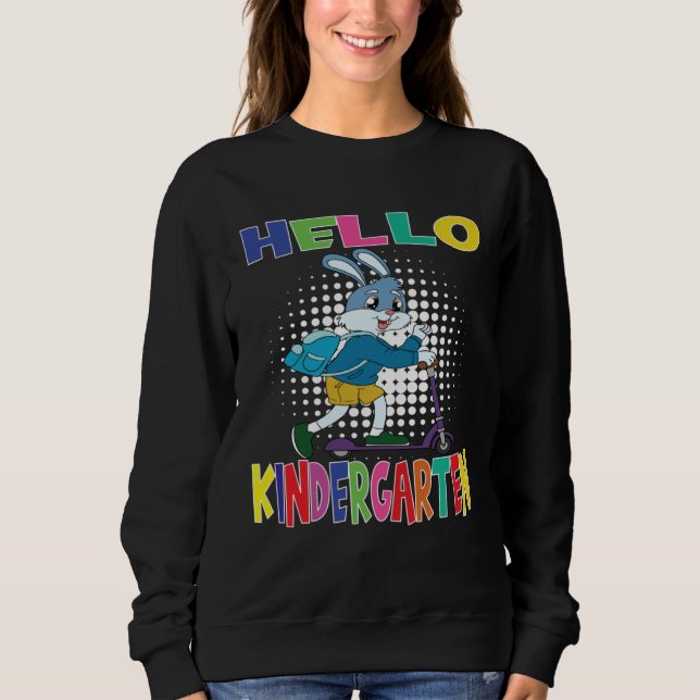 Sudadera Hello Kindergarten Rabbit With Scooter (Anverso)