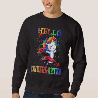 Sudadera Hello Kindergarten Student Back To Shcool Unicorn 