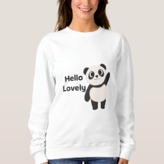 Sudadera Hello Lovely – Cute Panda T-Shirt Design | Kawaii 