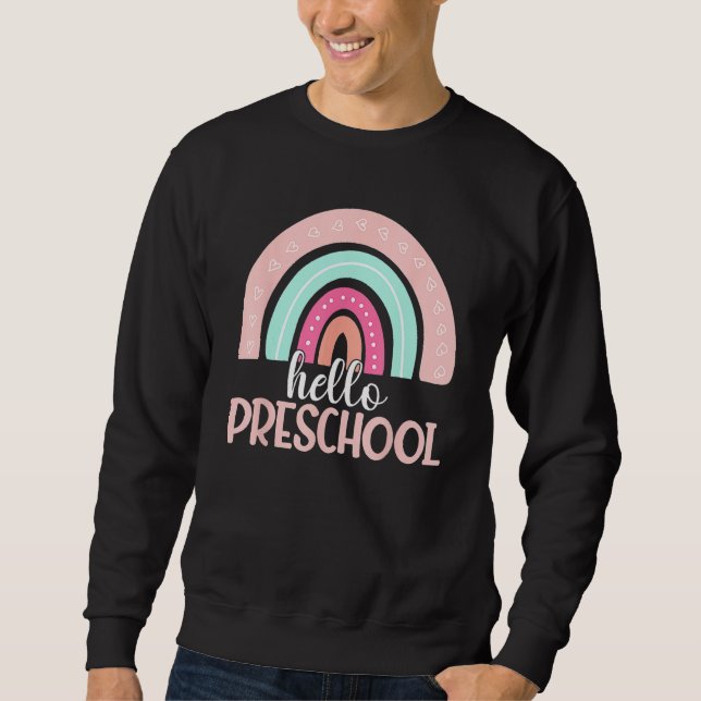 Sudadera Hello Preschool Back To School Preschooler Teacher (Anverso)