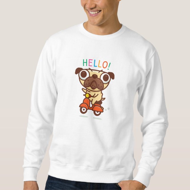 Sudadera Hello Pug (Anverso)