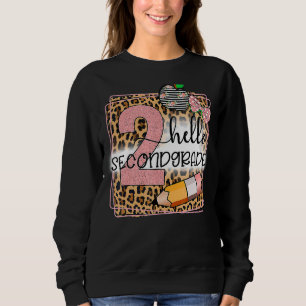 Sudadera Hello Second Grado Leopard Print 2º Grado Back to