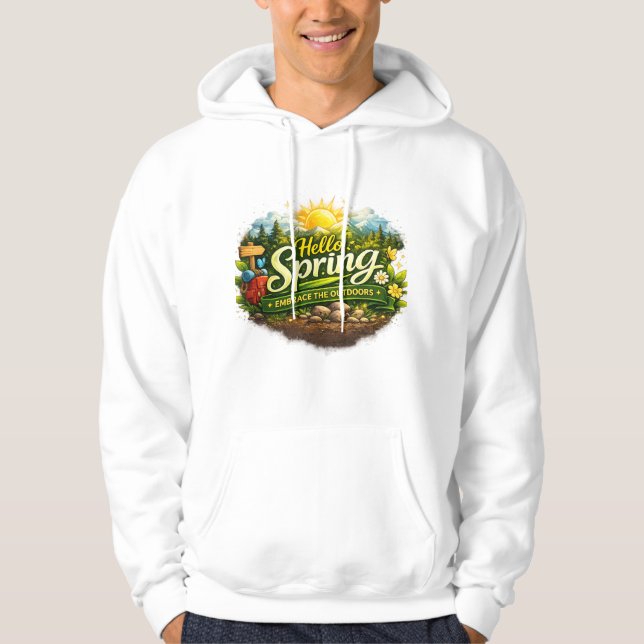 Sudadera Hello Spring Adventure Logo (Anverso)