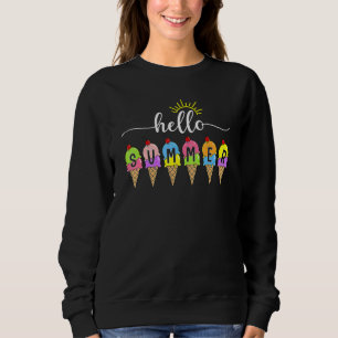Sudadera Hello Summer Ice Cream Popsicle Beach Vacay Summe