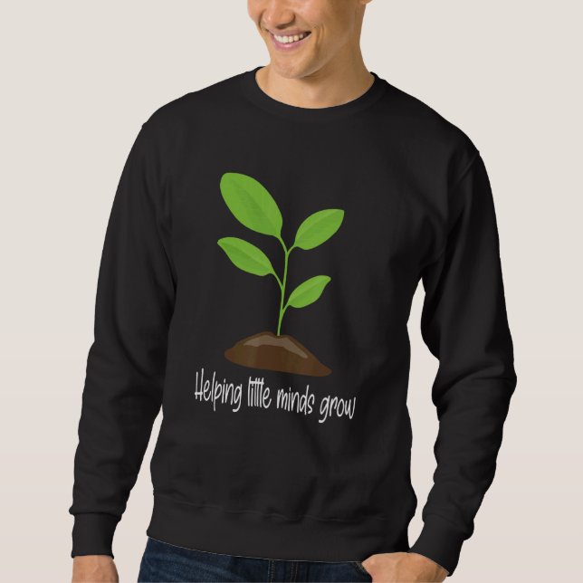 Sudadera Helping Little Minds Grow Wildflowers   Teacher Te (Anverso)