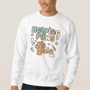 Sudadera Helping Paws – Veterinario Lindo y Amante de los A