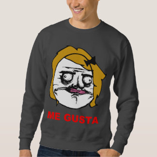 Sudadera Hembra rubia yo cara cómica Meme de la rabia de