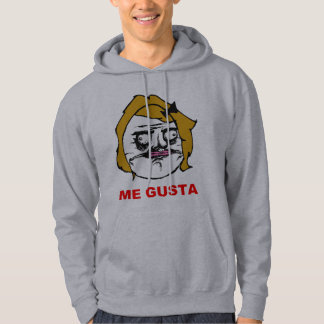 Sudadera Hembra rubia yo cara cómica Meme de la rabia de
