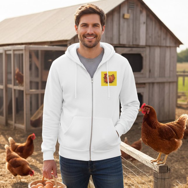 Sudadera Hen on Nest Bright Farmyard Chicken (Subido por el creador)