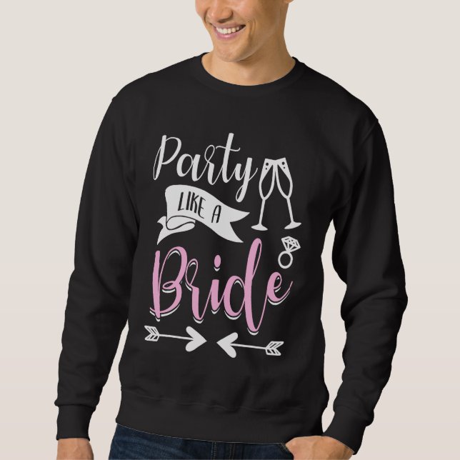 Sudadera Hen Party Wedding Married Bachelor Bride To Be Bac (Anverso)